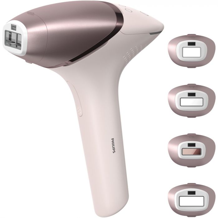 Фотоепілятор Philips Lumea IPL 9900 Series, акумуляторний , кіл-ть спалах.-450000, 2- 4 см2, насадок-4, футляр, рожевий