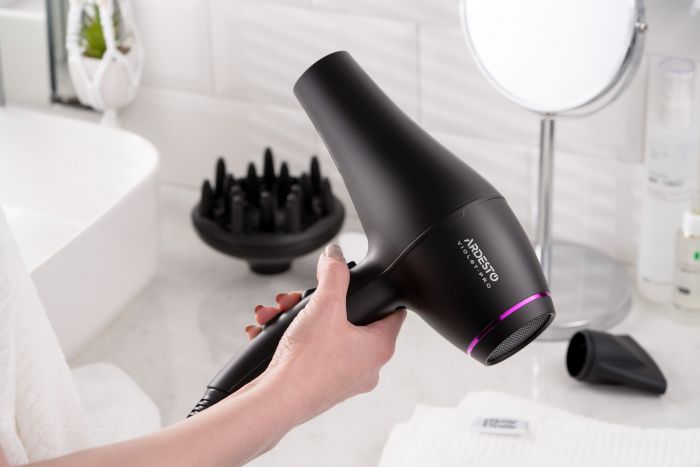 Фен ARDESTO Violet PRO HD-Y222PRO, 1850-2200Вт, 2 швидкості, 3 темп.режима, дифузор, чорний