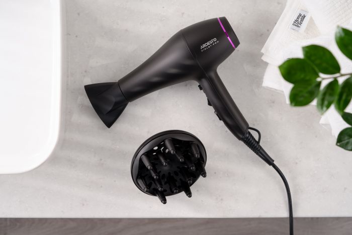 Фен ARDESTO Violet PRO HD-Y222PRO, 1850-2200Вт, 2 швидкості, 3 темп.режима, дифузор, чорний