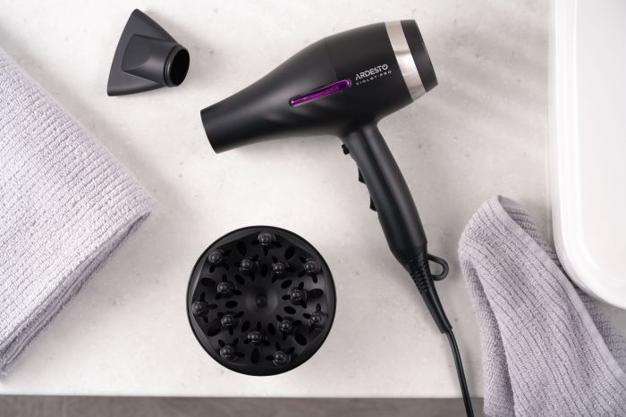 Фен ARDESTO Violet PRO HD-Y223PRO, 1850-2200Вт, 2 швидкості , 3 темп.режими, дифузор, чорний