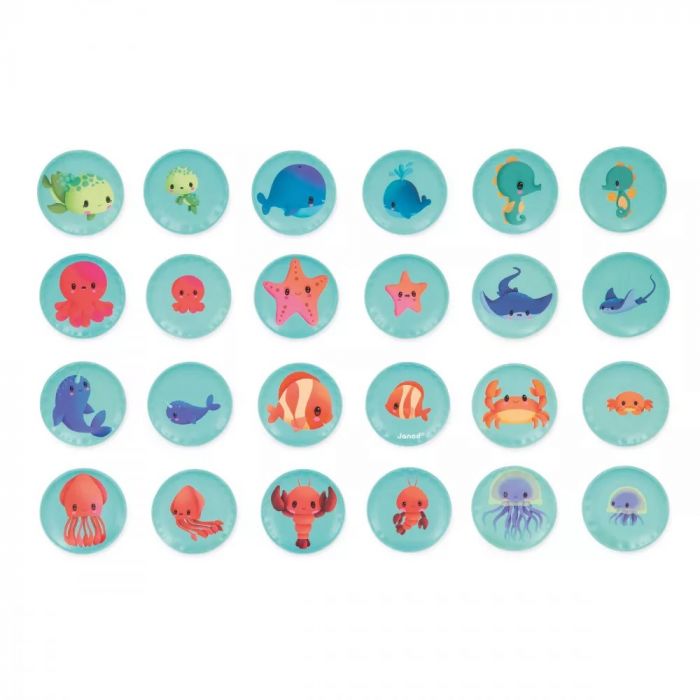 Гра-мемо для купання Janod Дитинчата тварин 24 ел