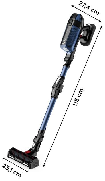 Пилосос Rowenta  безпровідний X-Force Flex 12.60 Auto Aqua , 320Вт, конт пил -0,1л, автон. робота до 45хв, вага-3кг, НЕРА, чорно-синій