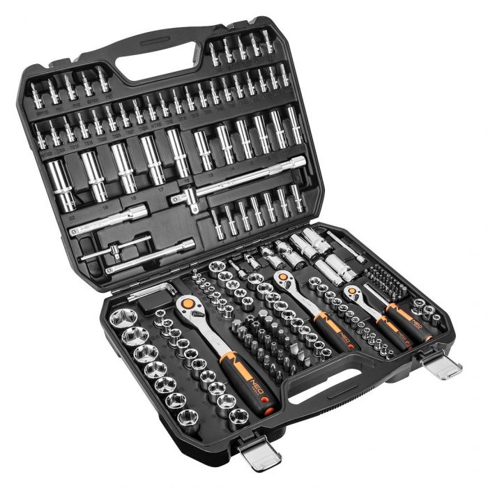 Набір інструменту Neo Tools, 182 од., 1/2, 3/8, 1/4