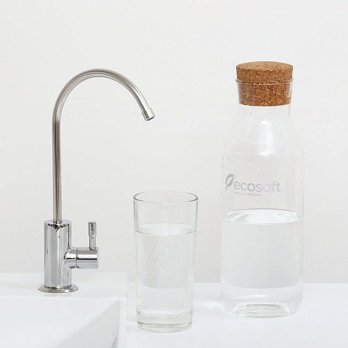 Фільтр зворотного осмосу Ecosoft P'URE Balance, мембрана 75gpd DuPont, картридж Balance збагачує воду кальцієм і магнієм, дренаж 1:1