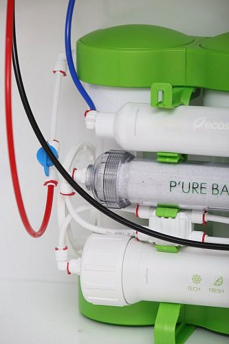 Фільтр зворотного осмосу Ecosoft P'URE Balance, мембрана 75gpd DuPont, картридж Balance збагачує воду кальцієм і магнієм, дренаж 1:1