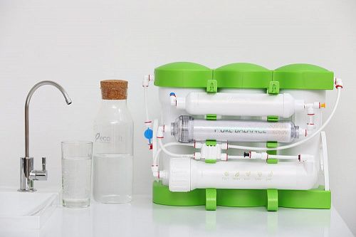 Фільтр зворотного осмосу Ecosoft P'URE Balance, мембрана 75gpd DuPont, картридж Balance збагачує воду кальцієм і магнієм, дренаж 1:1