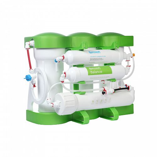Фільтр зворотного осмосу Ecosoft P'URE Balance, мембрана 75gpd DuPont, картридж Balance збагачує воду кальцієм і магнієм, дренаж 1:1