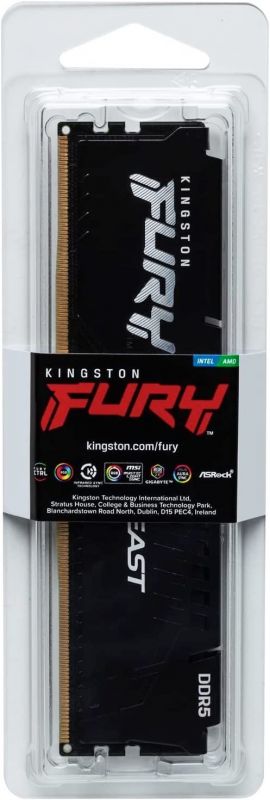 Пам'ять ПК Kingston DDR5  8GB 5200 FURY Beast Black