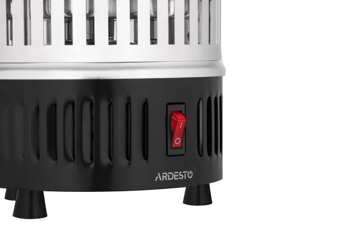Електрошашличниця ARDESTO 900 Вт, 5 шампурів, обертання 360°, U-подібні нагрівачі, алюмін. кожух, нерж