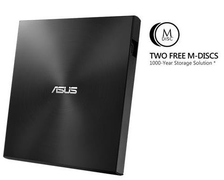Привід ASUS ZenDrive SDRW-08U7M-U DVD+-R/RW USB2.0 EXT Ret Ultra Slim Black зовнішній