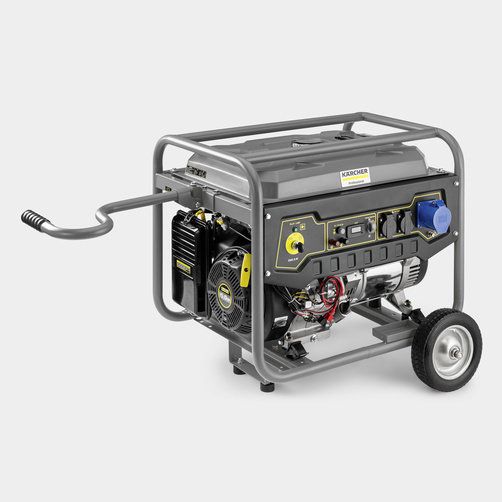 Генератор Karcher PGG 6/1 бензиновий, 230В, електростарт, max 5.5кВт, 13л.с., AVR + Мінімийка високого тиску Karcher K5, 145 бар, 2.1кВт