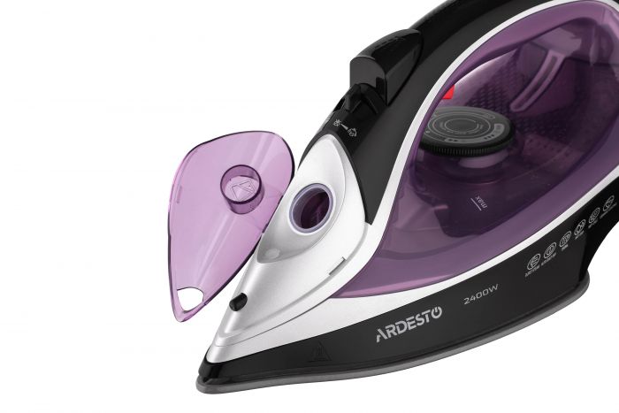 Праска ARDESTO IR-B2234, 2400Вт, 350мл, паровий удар-120гр, керам. підошва, фіолетово-чорний
