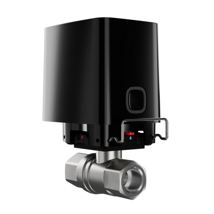 Розумний кульовий кран Ajax WaterStop 1/2" Jeweler, бездротовий, чорний