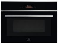 Духова шафа Electrolux електрична компактна, 42л, дисплей, конвекція, ф-ція мікрохвиль, чорний+нерж