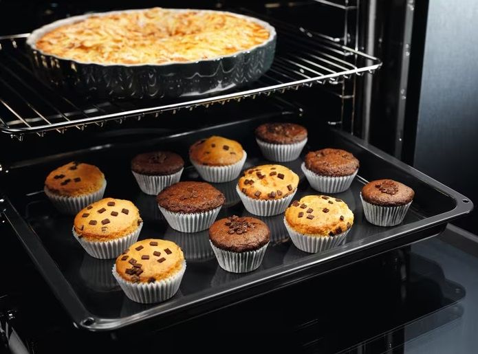 Духова шафа Electrolux електрична, 65л, A, дисплей, конвекція, чорний+нерж