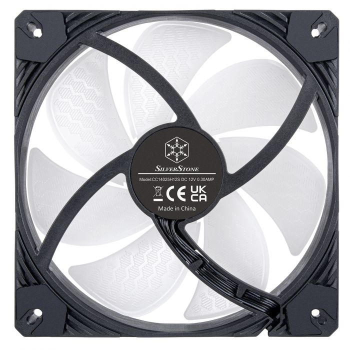 Корпусний вентилятор SilverStone Shark Force SF140B ARGB, 140mm, 2200rpm, 4pin PWM, 4-1 pin ARGB (5V LED), 38.3dBa