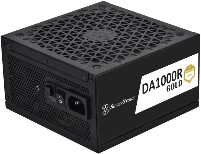 Блок живлення SilverStone Decathlon Cybenetics DA1000R-GM (1000W), >90%, 80+ Gold, 135mm, 1xMB 24pin(20+4), 2xCPU 8pin(4+4), 3xMolex, 12xSATA, 6xPCIe 8pin(6+2),1x(12+4)pin 12VHPWR, 1xFDD, Fully Modular