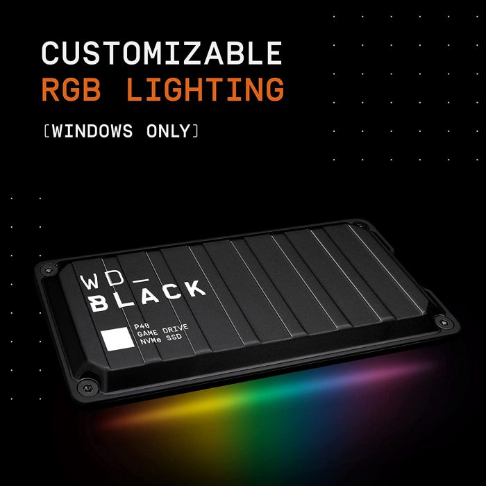 Портативний SSD WD 1TB USB 3.2 Gen 2 Type-C WD BLACK P40 Game Drive