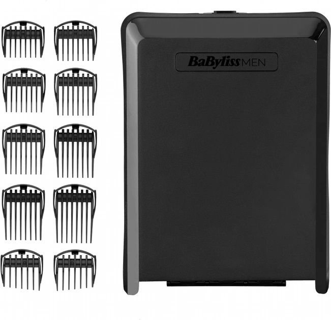 Машинка для стрижки волосся Babyliss E986E, 8 насадок, футляр, чорний