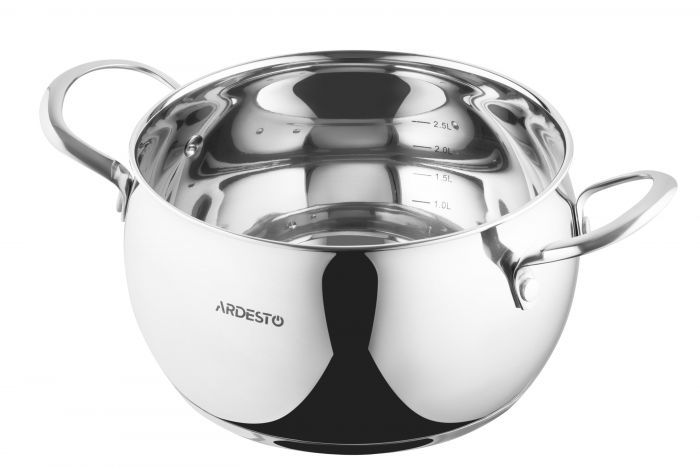 Каструля зі скляною кришкою ARDESTO Gemini Liguria, 4л, нержавіюча сталь
