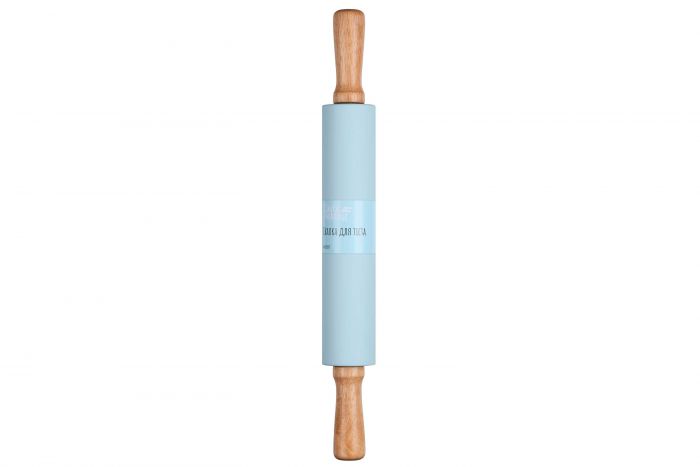 Скалка для тіста ARDESTO Tasty baking, 43.5см, силікон, дерево, блакитний