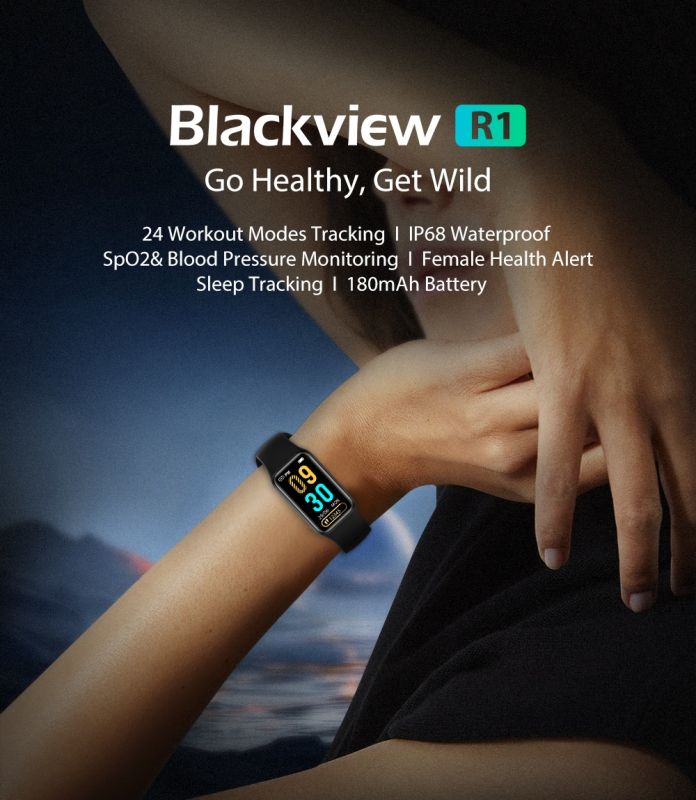Смарт-годинник Blackview R1 42 mm Black
