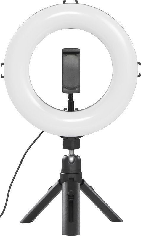 Штатив зі світлодіодним кільцем Hama SpotLight Smart 80 V2 BT Black