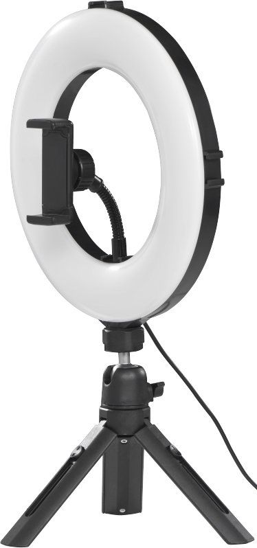 Штатив зі світлодіодним кільцем Hama SpotLight Smart 80 V2 BT Black