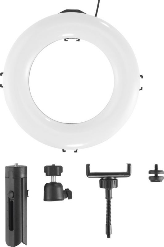 Штатив зі світлодіодним кільцем Hama SpotLight Smart 80 V2 BT Black