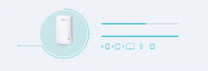 Повторювач Wi-Fi сигналу RE220 AC750 1xFE LAN