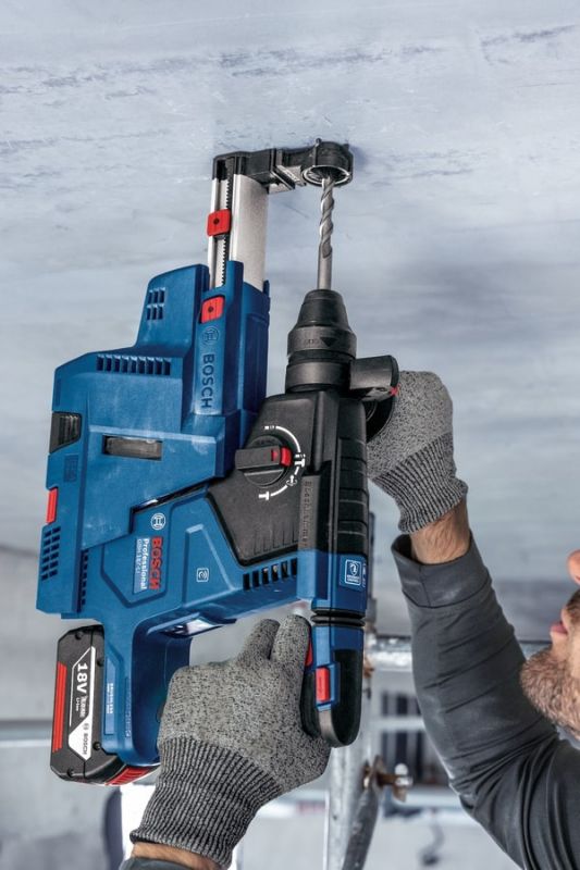 Перфоратор Bosch GBH 187-LI Professional акумуляторний, 2*18 В 5 Аг, SDS-Plus, 2.4 Дж, 980 об/хв, кейс, 2.9 кг