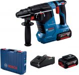 Перфоратор Bosch GBH 187-LI Professional акумуляторний, 2*18 В 5 Аг, SDS-Plus, 2.4 Дж, 980 об/хв, кейс, 2.9 кг