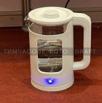 Електрочайник Ardesto EKL-T31GW  1.5л, 1350Вт, скло+пластик, білий