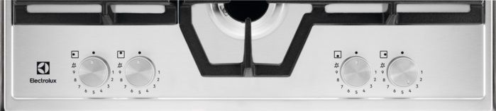 Варочная поверхность Electrolux газовая, 60см, чугун, нерж