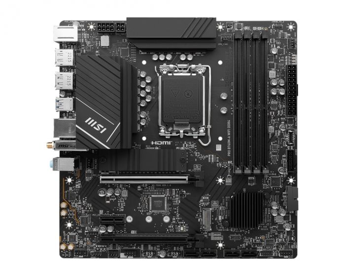 Материнcька плата MSI PRO B760M-A WIFI DDR4 s1700 B760 4xDDR4 M.2 HDMI DP WiFi BT mATX