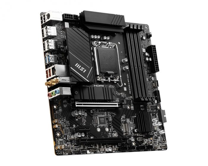 Материнcька плата MSI PRO B760M-A WIFI DDR4 s1700 B760 4xDDR4 M.2 HDMI DP WiFi BT mATX