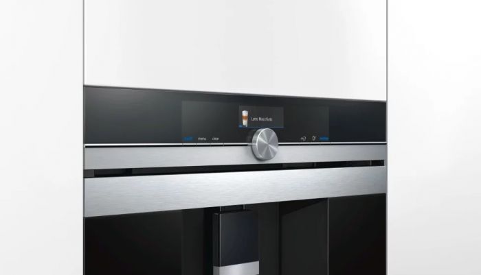 Кавомашина Siemens вбудовувана, 2.4л, зерно+мелена, автомат.капуч, LED-дисплей, авторецептів -29, чорний