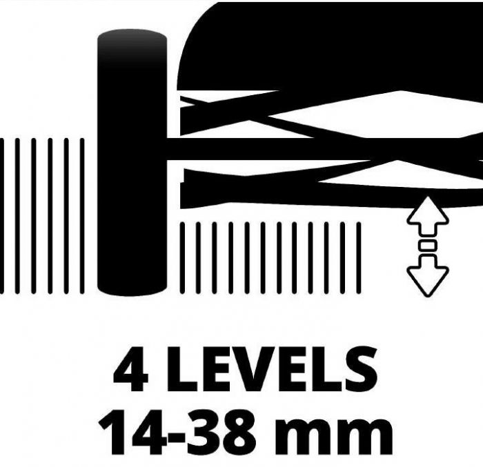 Газонокосарка  акум ручна Einhell GE-HM 18/38 Li - Solo, 18В, PXC, 38 см, 45 л, 14-38 мм, 10.5 кг (без АКБ і ЗП)