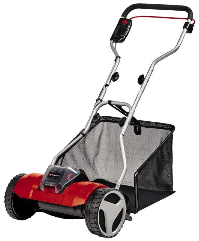 Газонокосарка  акум ручна Einhell GE-HM 18/38 Li - Solo, 18В, PXC, 38 см, 45 л, 14-38 мм, 10.5 кг (без АКБ і ЗП)