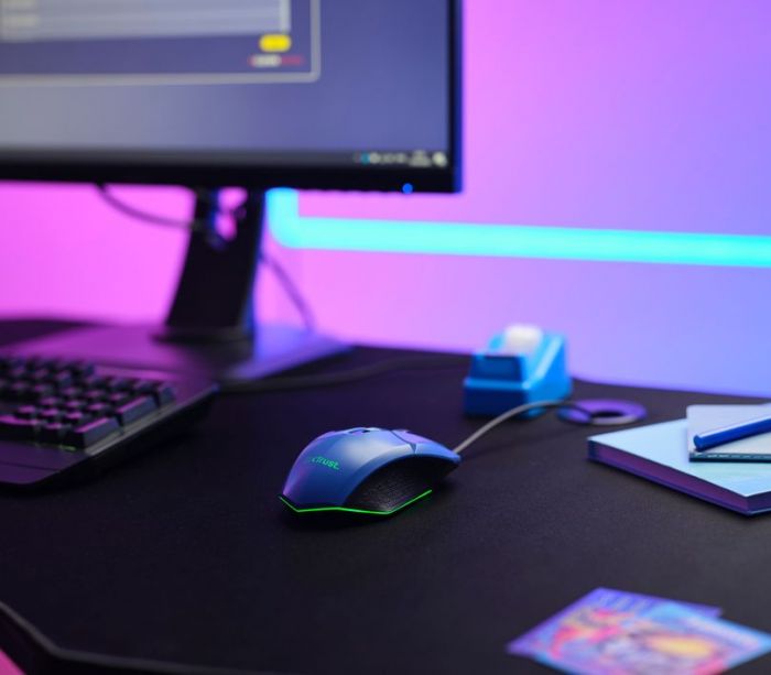Миша Trust GXT 109 FELOX RGB Blue