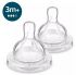Соска Philips Avent силіконова Анти-колік,  3 міс+., 2 шт, середній потік