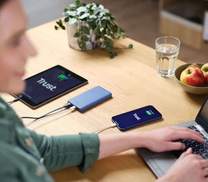 Акумулятор портативний літій-іонний Trust Primo ECO 10000 mAh Blue