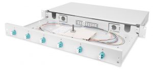 Оптична панель DIGITUS 19' 1U, 6xLC duplex, incl, Splice Cass, OM3 Color Pigtails, Adapter
