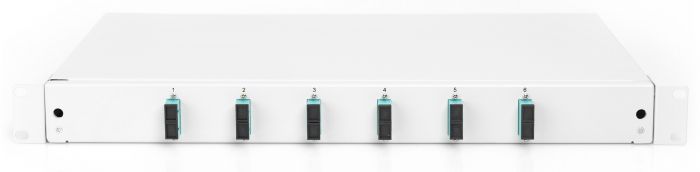 Оптична панель DIGITUS 19' 1U, 6xSC duplex, incl, Splice Cass, OM3 Color Pigtails, Adapter