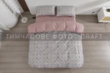 КПБ 1,5сп Ardesto Gloria, підковдра 160х220см, простирадло 160х220см, наволочки (2) 50х70см, 100% бавовна, сатин, азулежу рожев.