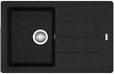 Мийка кухонна Franke Basis, фраграніт, прямокутник, з крилом, 780х500х200мм, чаша - 1, накладна, BFG 611-78, чорний матовий