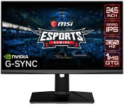 Монітор LCD 24.5" MSI OCULUX NXG253R 2xHDMI, DP, 3xUSB, IPS, 360Hz, 1ms, 109%sRGB, G-SYNC, Pivot, HDR