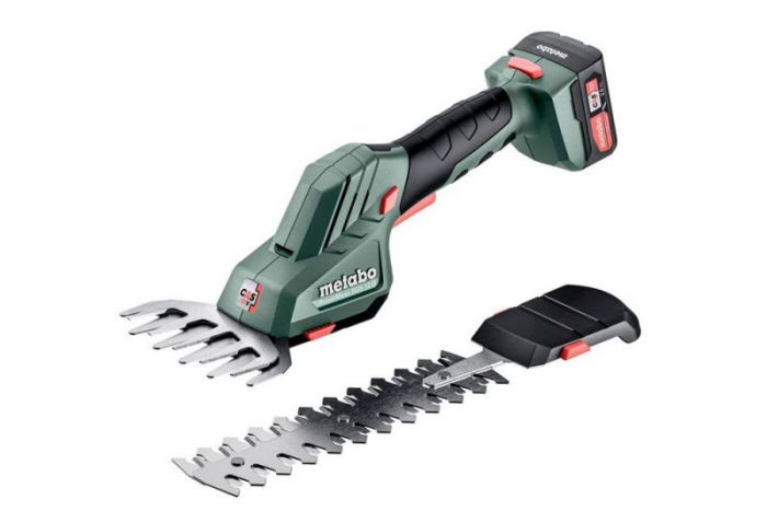 Ножиці для трави акумуляторні Metabo POWERMAXX SGS 12 Q, Li-Power 18В 1*2.0Аг, лезо 11.5 см, + насадка для кустів 20см, 0.8кг