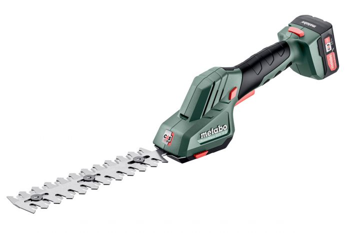 Ножиці для трави акумуляторні Metabo POWERMAXX SGS 12 Q, Li-Power 18В 1*2.0Аг, лезо 11.5 см, + насадка для кустів 20см, 0.8кг
