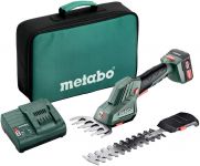 Ножиці для трави акумуляторні Metabo POWERMAXX SGS 12 Q, Li-Power 18В 1*2.0Аг, лезо 11.5 см, + насадка для кустів 20см, 0.8кг